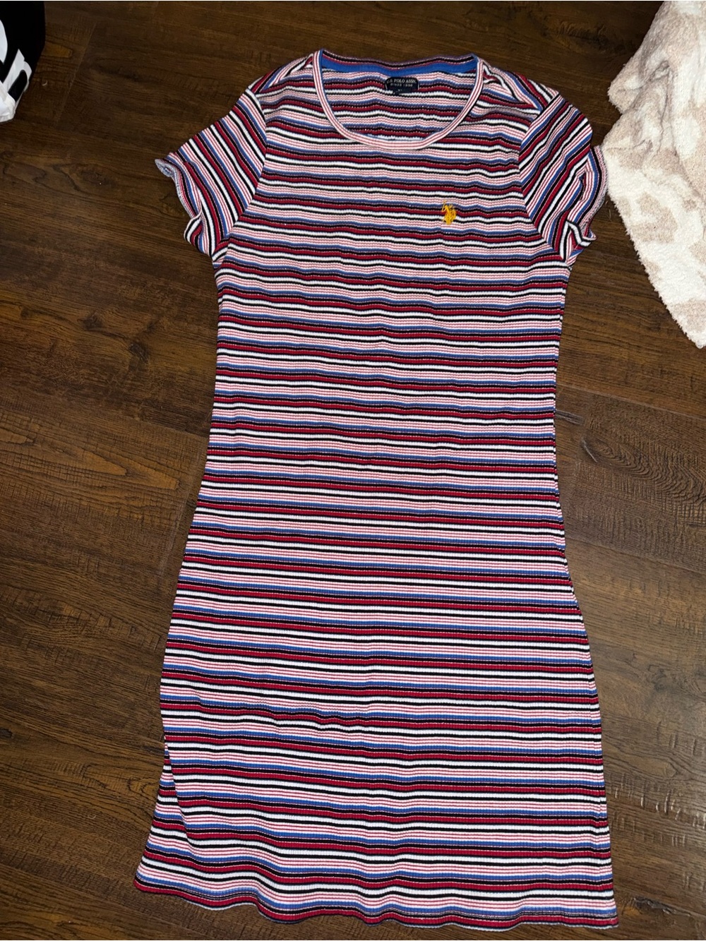 U.S Polo Assn. Women's Ribbed Stripped Dress
